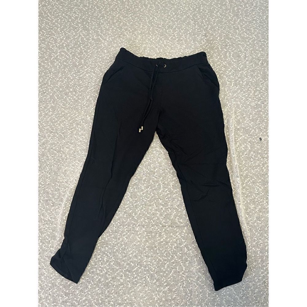 TRINA TURK XS Black Satin Jogger Pants